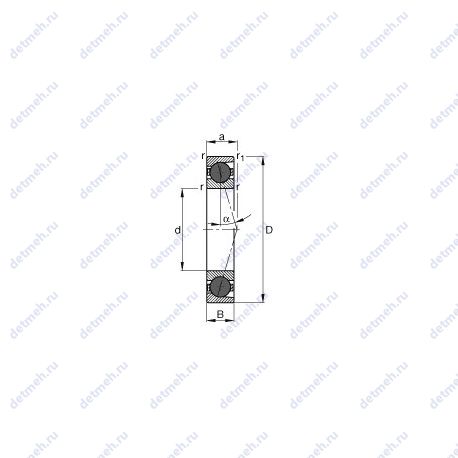 Подшипник HCB7017-C-T-P4S чертеж