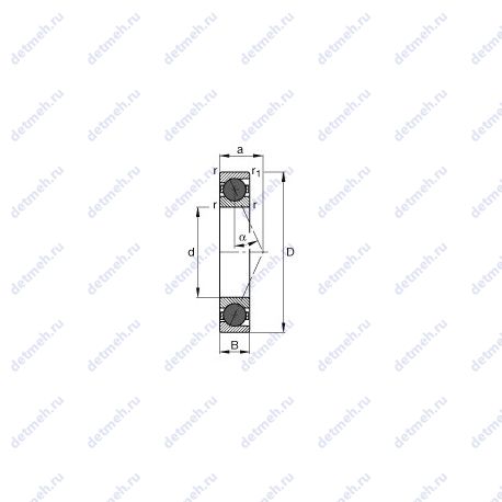 Подшипник HCB7017-E-T-P4S чертеж