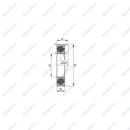 Подшипник HCB7212-E-T-P4S чертеж