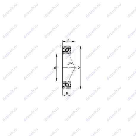 Подшипник HCS71918-E-T-P4S чертеж
