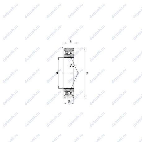 Подшипник HS7002-E-T-P4S чертеж
