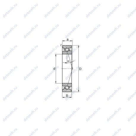 Подшипник HS7008-C-T-P4S чертеж