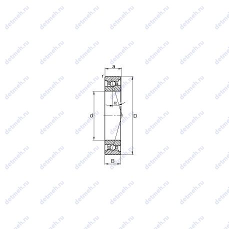 Подшипник HS7021-C-T-P4S чертеж
