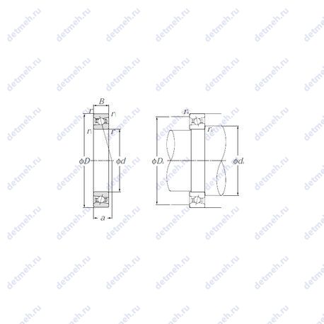 Подшипник HSB012C чертеж