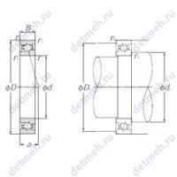 Чертеж подшипника HSB917C