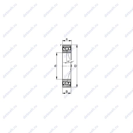 Подшипник HSS71911-C-T-P4S чертеж
