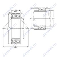 Чертеж подшипника HTA016DB