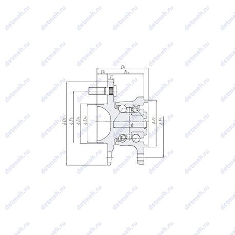 Подшипник HUB004T-1 чертеж