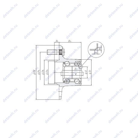 Подшипник HUB028-16 чертеж