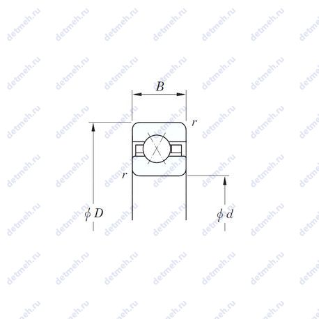 Подшипник KBX060 чертеж