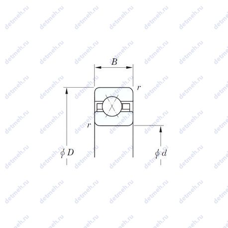 Подшипник KCX110 чертеж