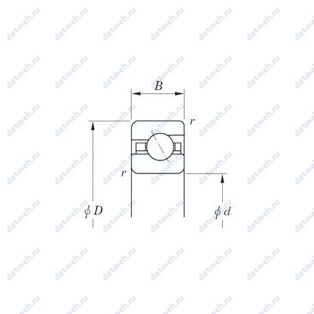 Подшипник KDA110 чертеж