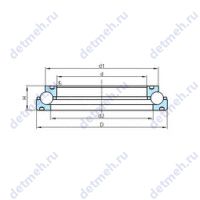 Чертеж подшипника PSL 212-308