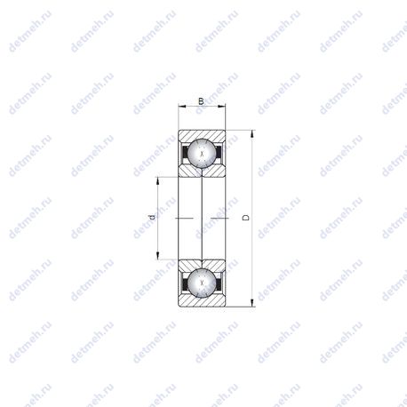 Подшипник QJ1005 чертеж