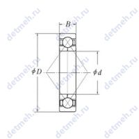 Чертеж подшипника QJ 1040