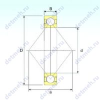 Чертеж подшипника QJ1048