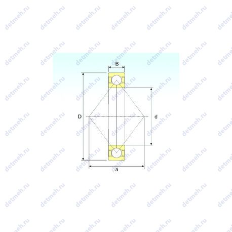 Подшипник QJ 211 N2 M чертеж