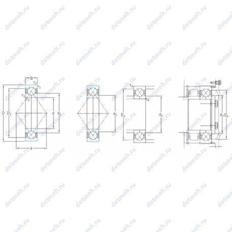 Подшипник QJ213N2PHAS чертеж