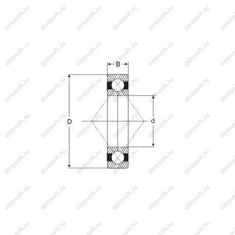 Подшипник QJ 218 N2 чертеж