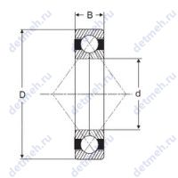 Чертеж подшипника QJ 304