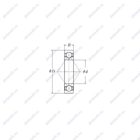 Подшипник QJF212 чертеж