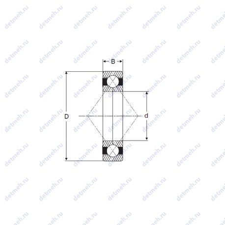 Подшипник QJL 2.1/4 чертеж