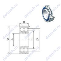 Чертеж подшипника S5307-2RS