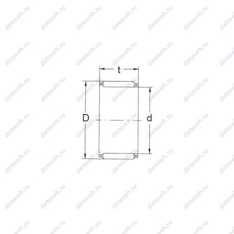 Подшипник K8x12x12 чертеж