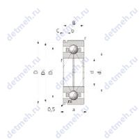 Чертеж подшипника TJ12907