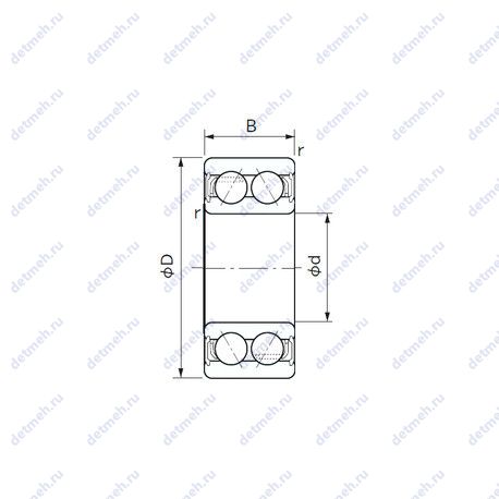 Подшипник W5207LLUC3/5C чертеж