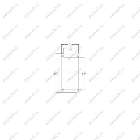 Подшипник KBK20x25x27.9X чертеж