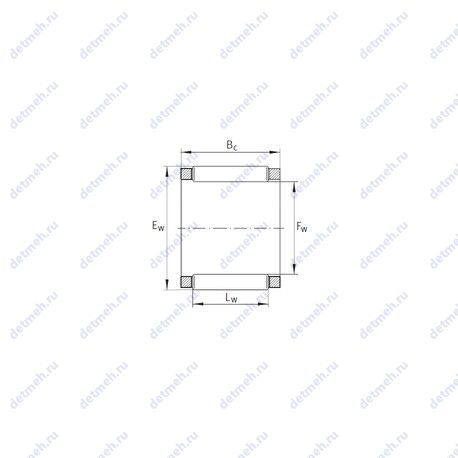 Подшипник KBK 20x25x22 чертеж