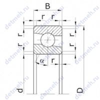 Чертеж подшипника 26218