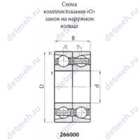 Чертеж подшипника 266412ЛШ1