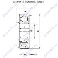 Чертеж подшипника 36207K6E4