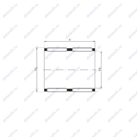 Подшипник KK25x30x26 чертеж