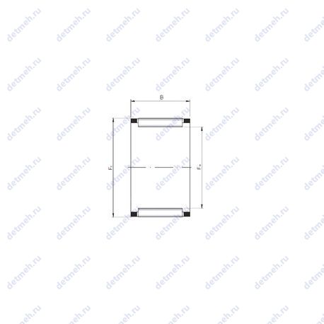 Подшипник KZK 12x16x10 чертеж