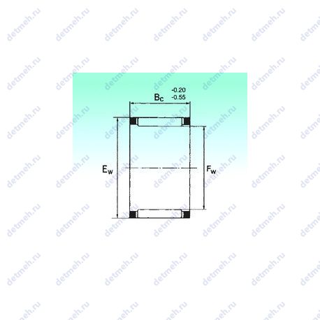 Подшипник KZK 12x16x11 чертеж