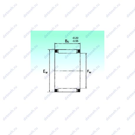Подшипник KZK 12x18x10 чертеж