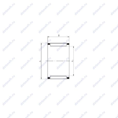 Подшипник KZK 18x24x15 чертеж